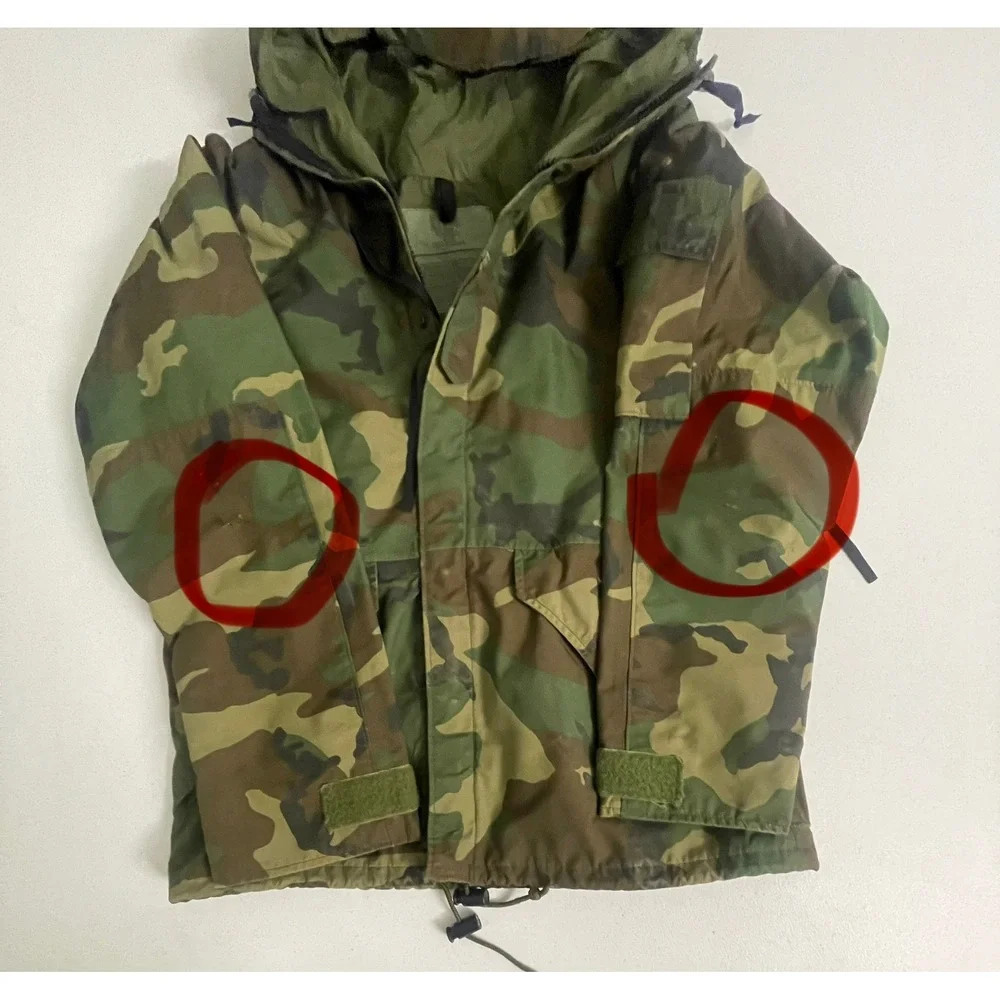 US Military ECWCS Gen 1 Woodland Camo Parka Cold Weather Jacket Small Short